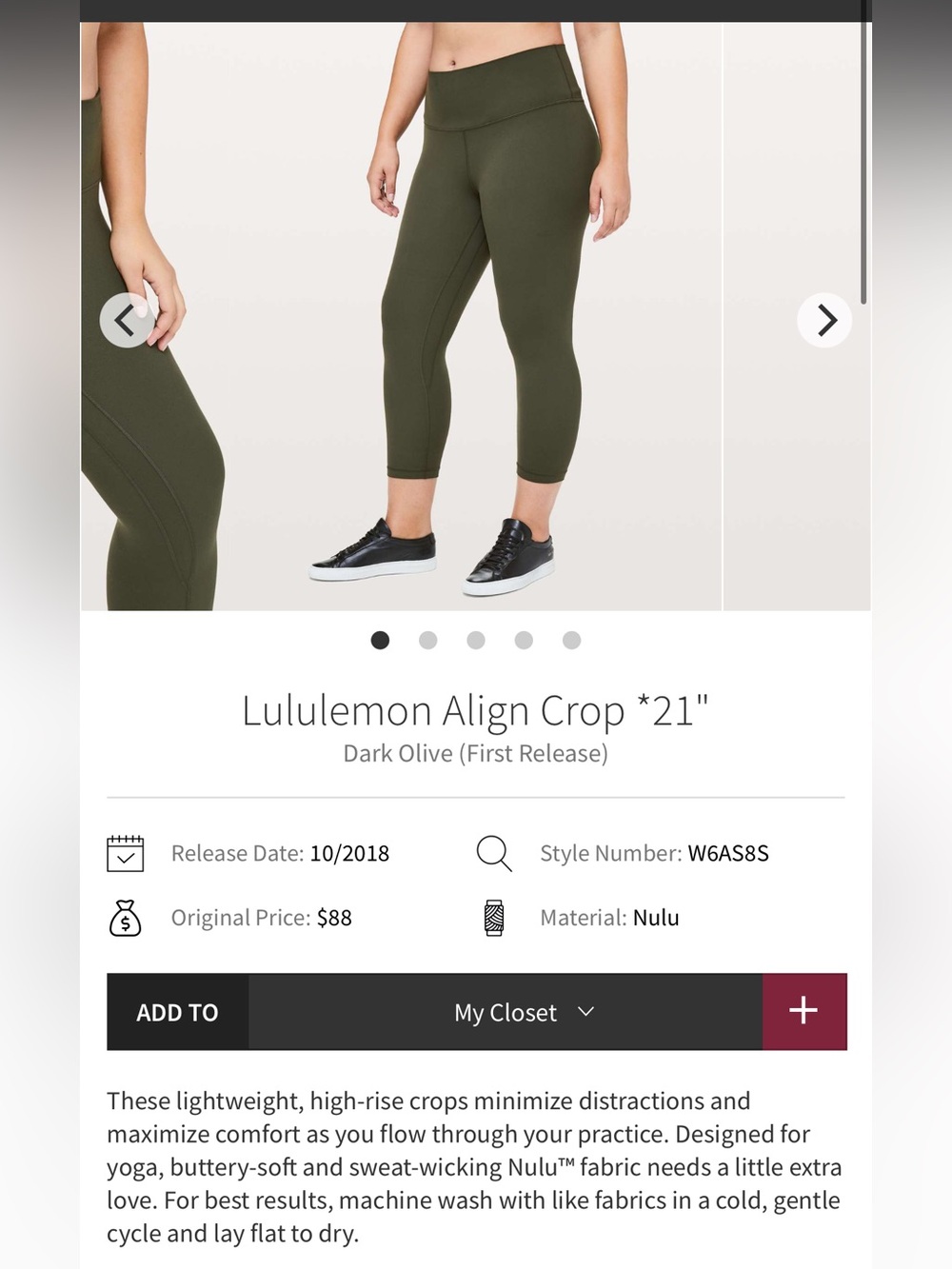 Lululemon Align Crop 21” leggings